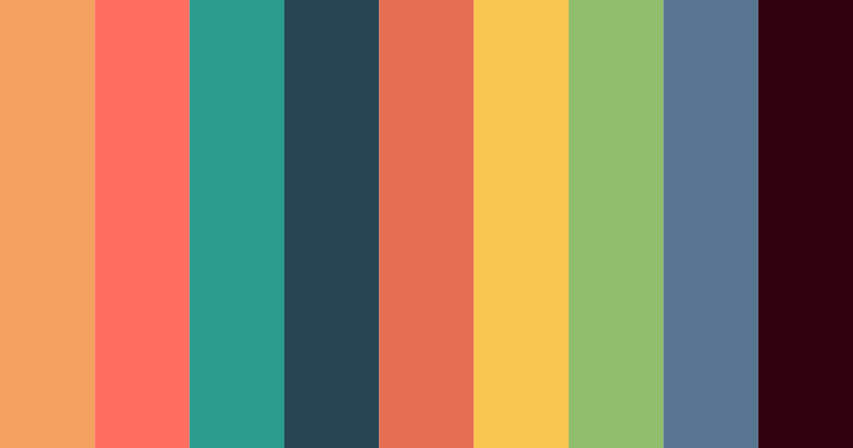 Download contrasting orange color palette PNG image (landscape)