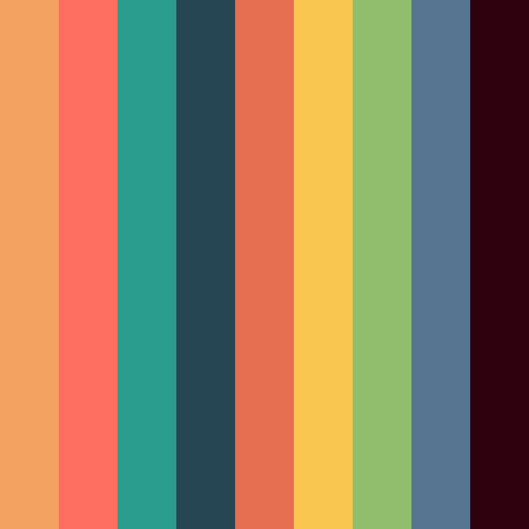 Download contrasting orange color palette PNG image (square)