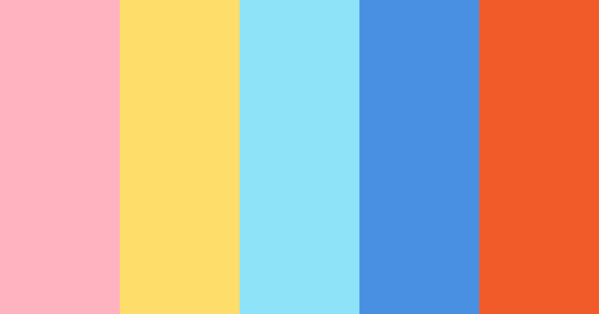 Download pink memphis color palette PNG image (landscape)