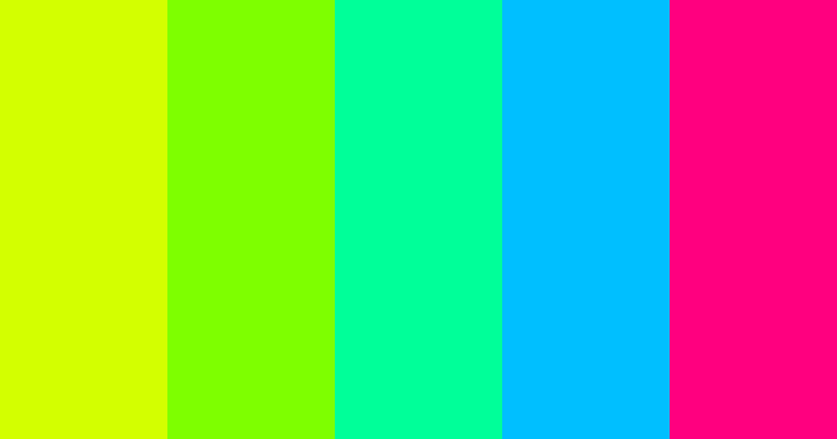 Download neon green color palette PNG image (landscape)