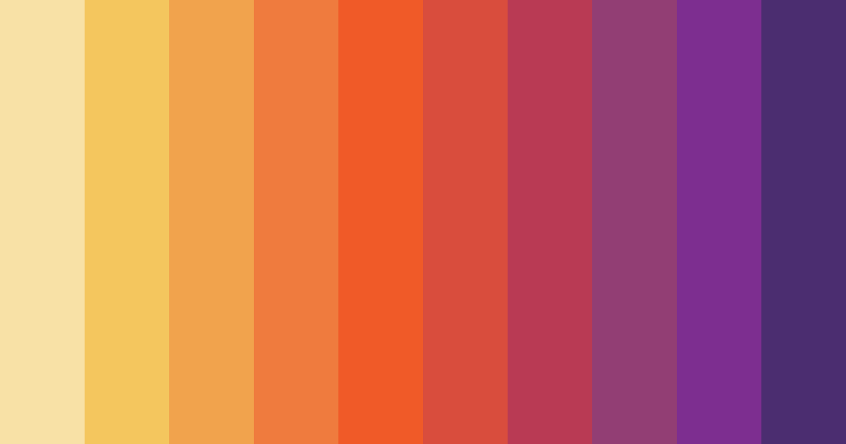 Download sunset symphony color palette PNG image (landscape)