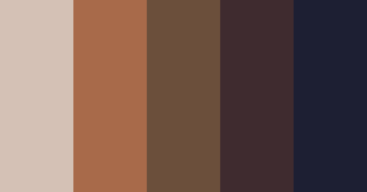 Download navy and brown harmony color palette PNG image (landscape)