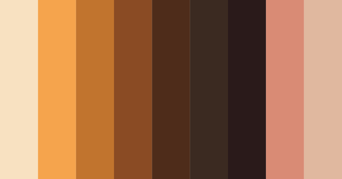 Download warm autumn ember color palette PNG image (landscape)