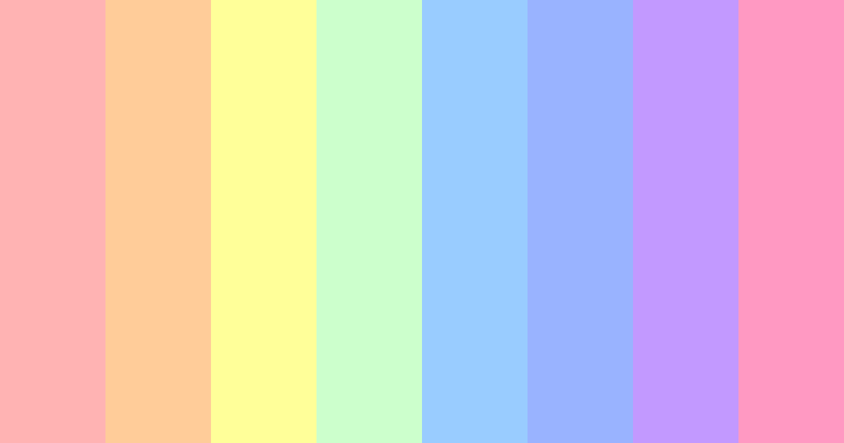 Download colorful rainbow color palette PNG image (landscape)