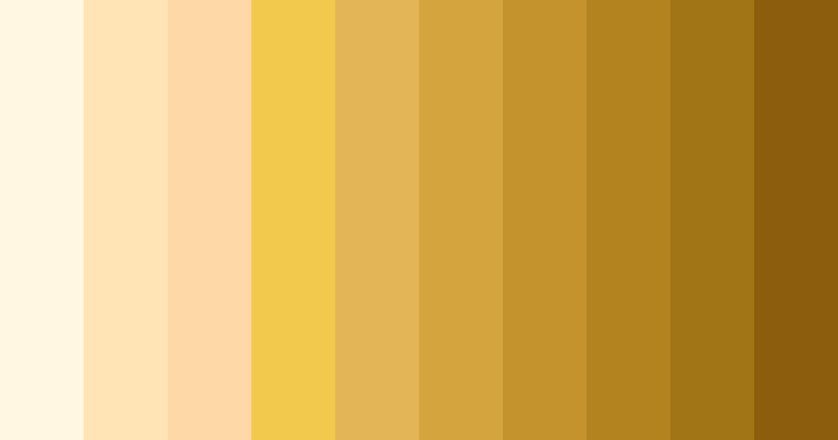 Download creamy yellow color palette PNG image (landscape)