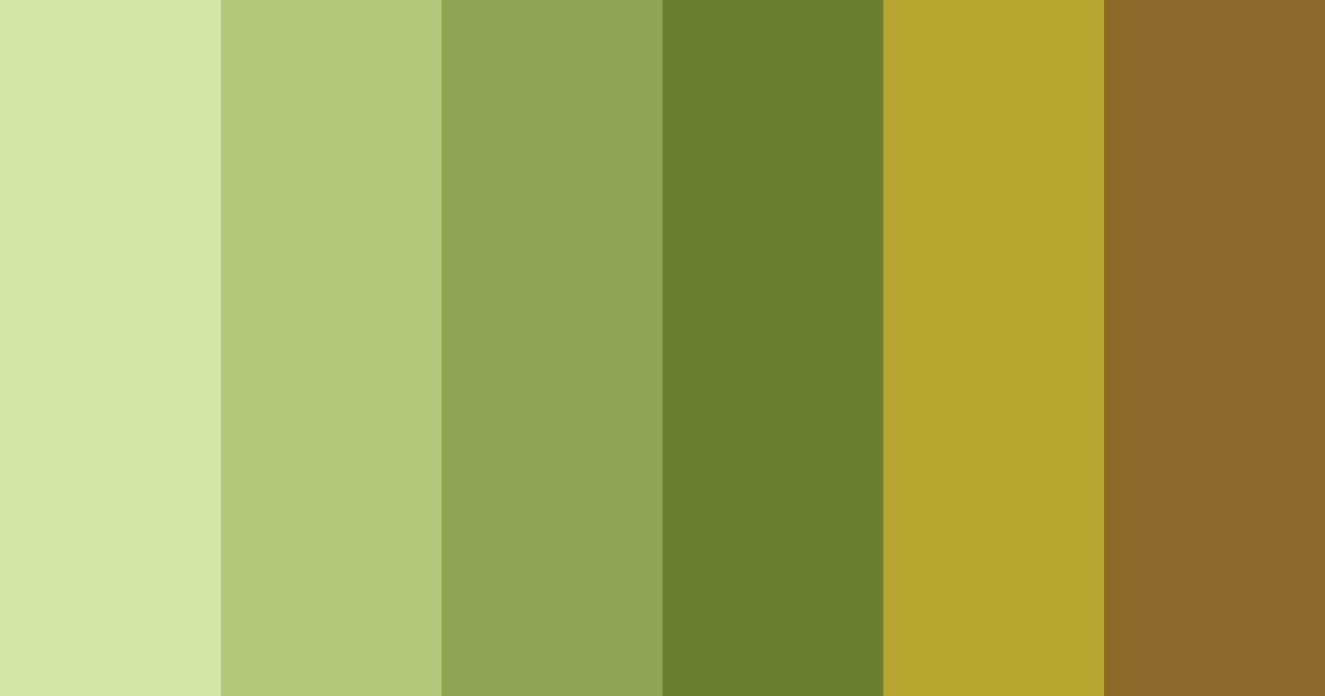 Download green and gold harmony color palette PNG image (landscape)