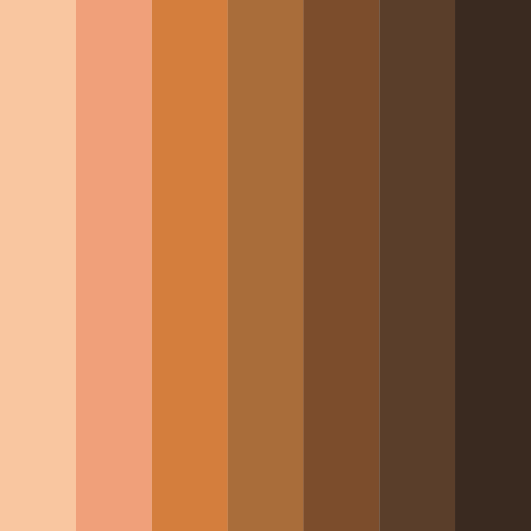 Download autumn brown color palette PNG image (square)