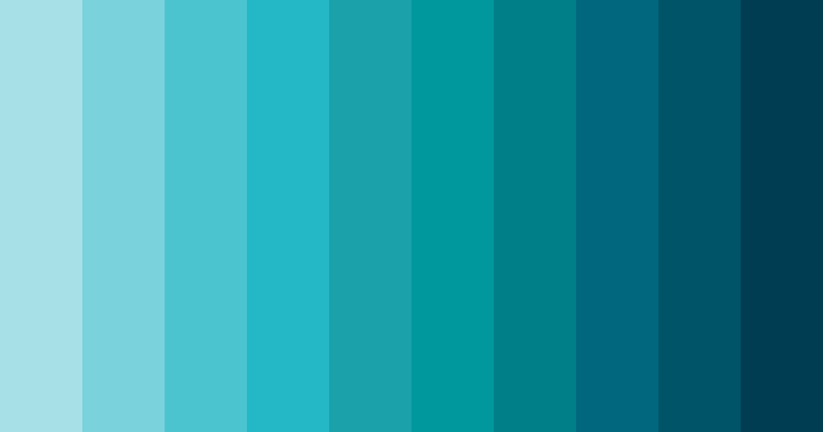 Download aqua cascade color palette PNG image (landscape)