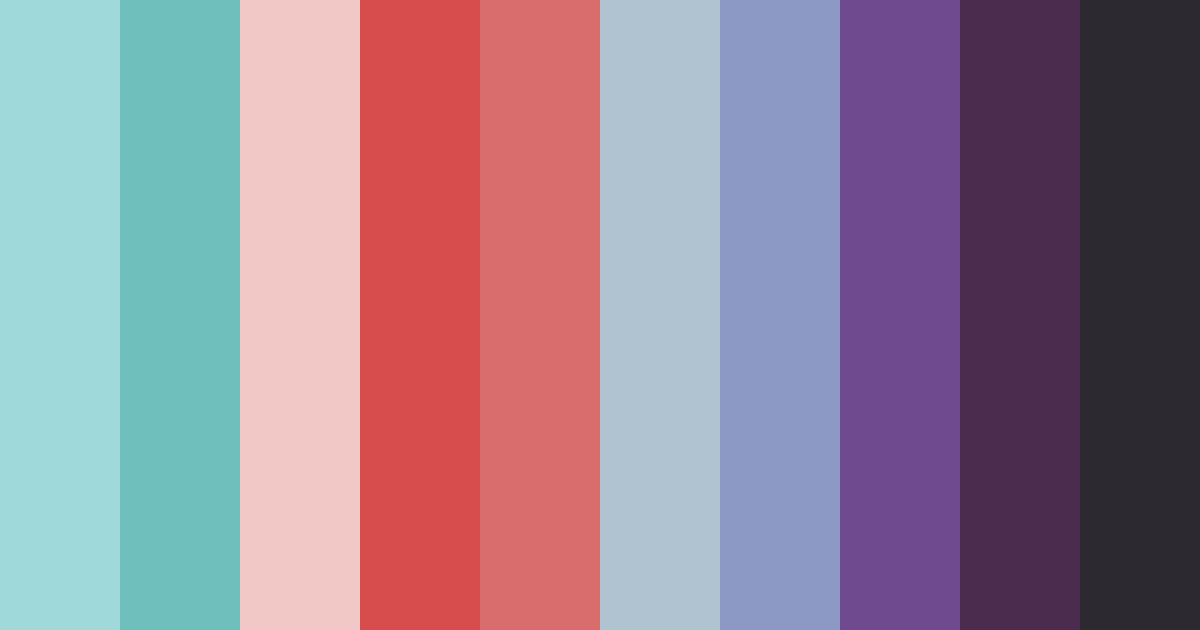 Download teal dreamscape color palette PNG image (landscape)