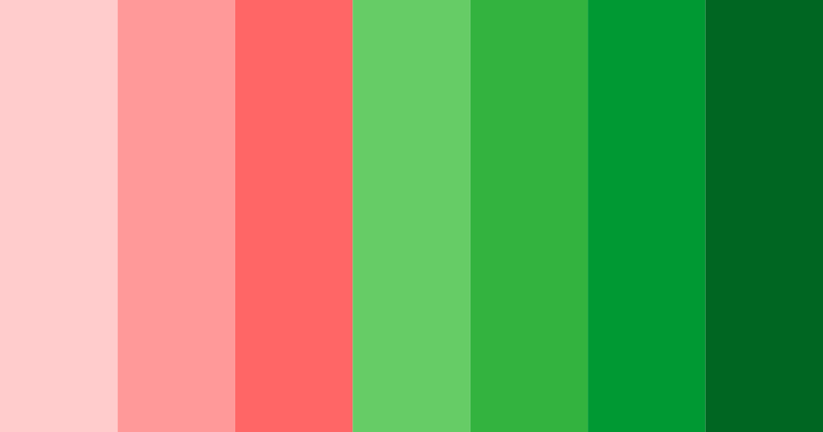 Download red and green harmony color palette PNG image (landscape)