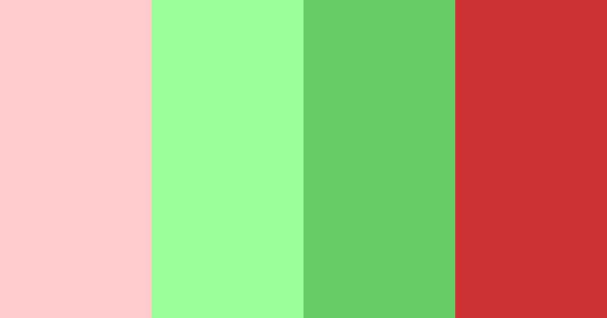 Download red and green harmony color palette PNG image (landscape)