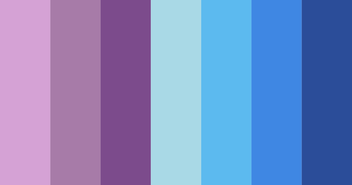 Download shades of purple and blue color palette PNG image (landscape)