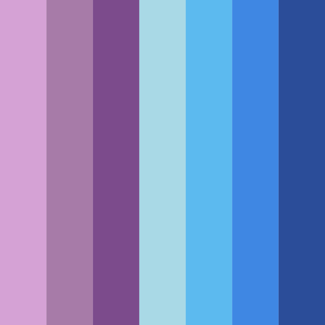 Download shades of purple and blue color palette PNG image (square)