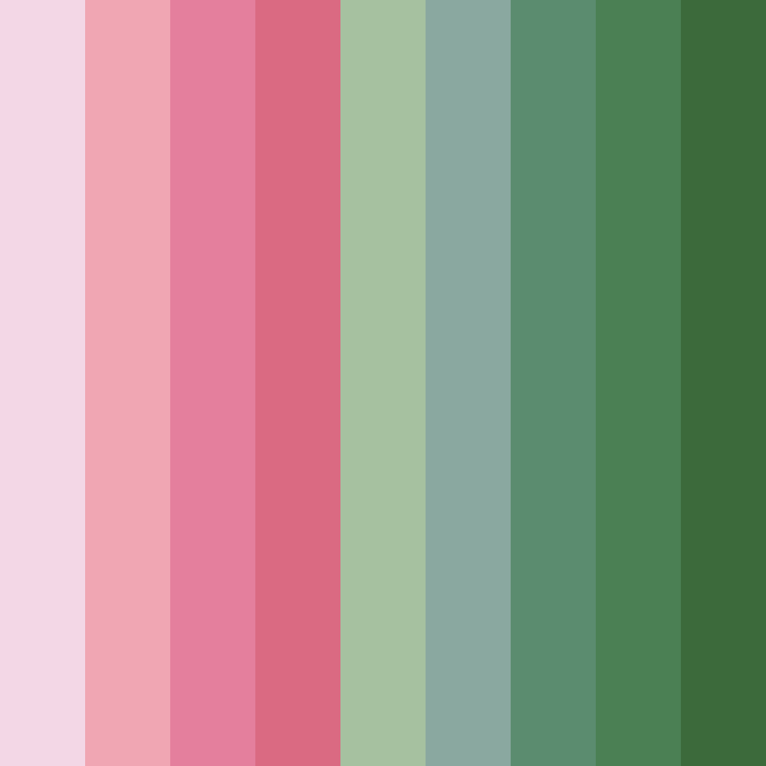 Download whimsical meadow color palette PNG image (square)