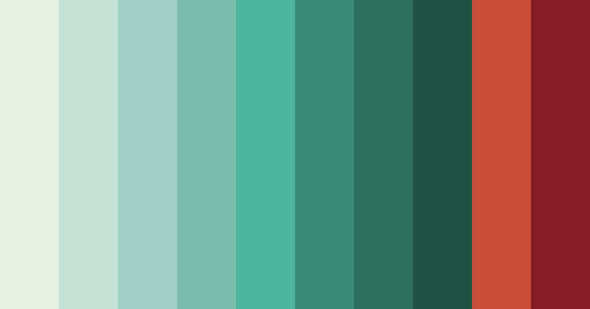 Download red and green harmony color palette PNG image (landscape)