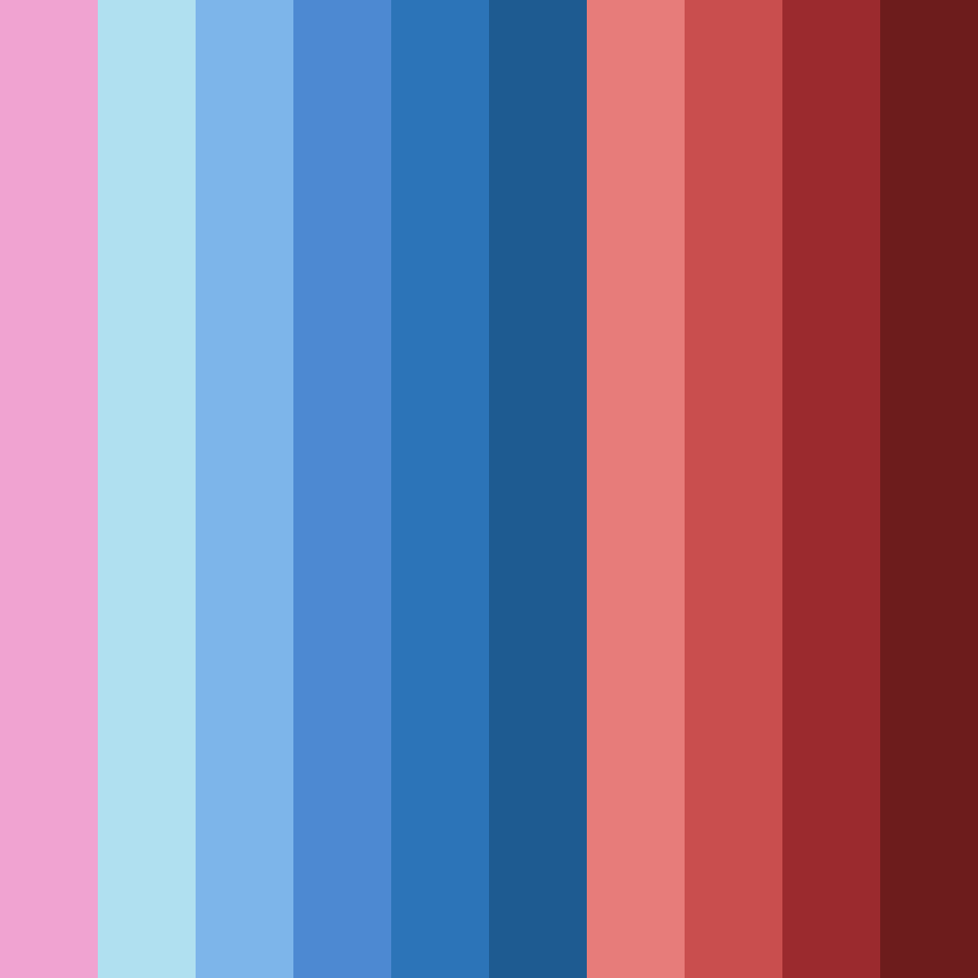 Download blue red fusion color palette PNG image (square)