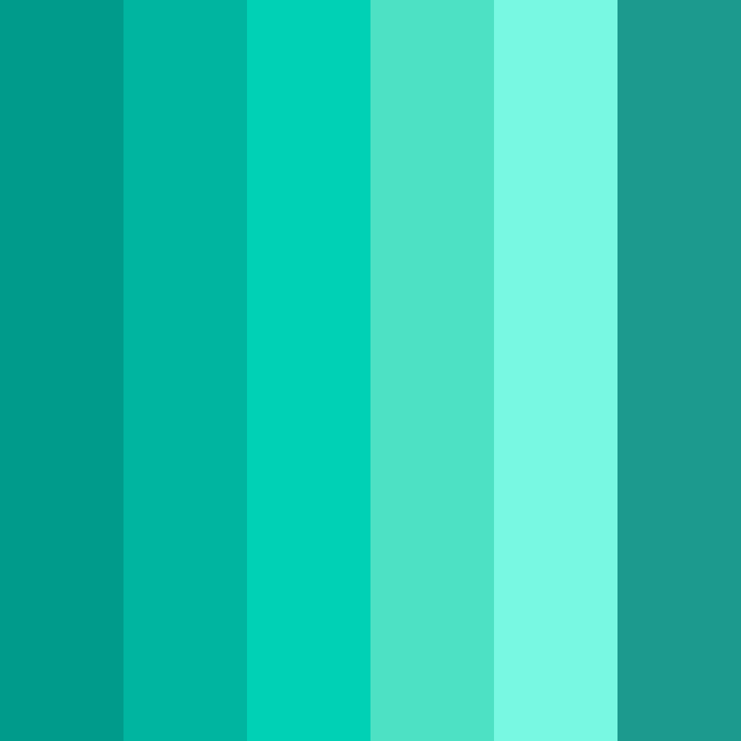 Download tropical teal oasis color palette PNG image (square)