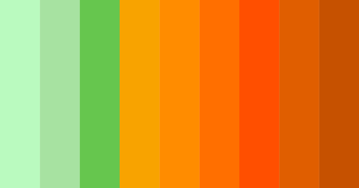 Download orange green color palette PNG image (landscape)