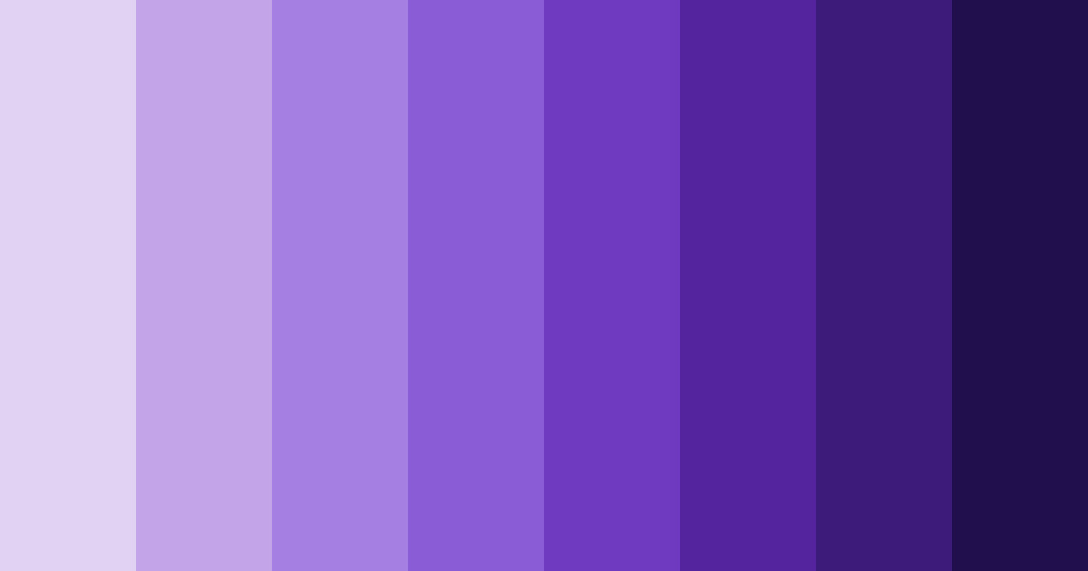 Download shades of violet color palette PNG image (landscape)