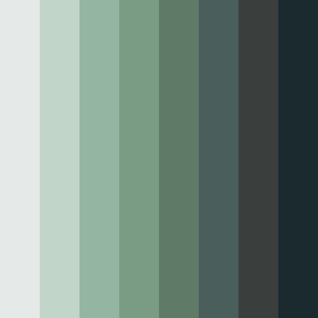 Download shades of green witch garden color palette PNG image (square)