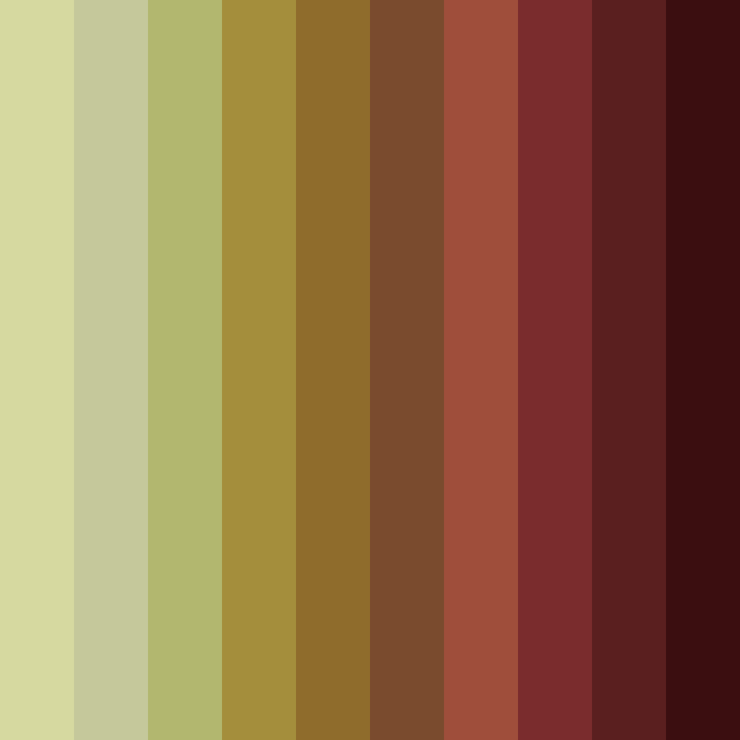 Download olive and mustard sunset color palette PNG image (square)