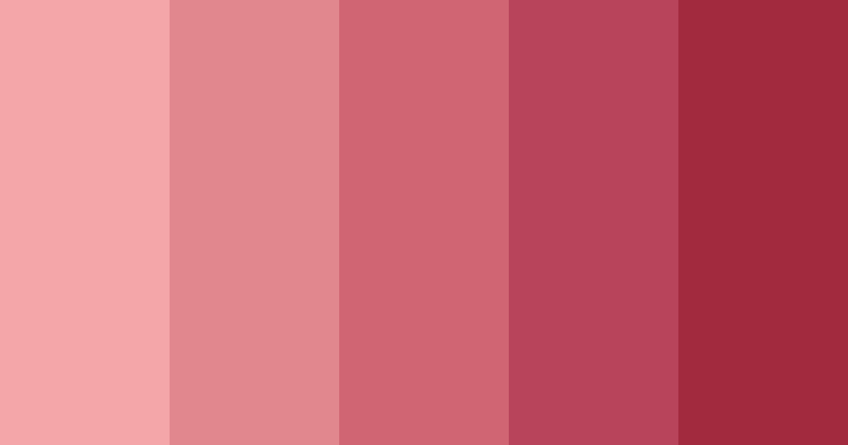 Download blushing crimson color palette PNG image (landscape)