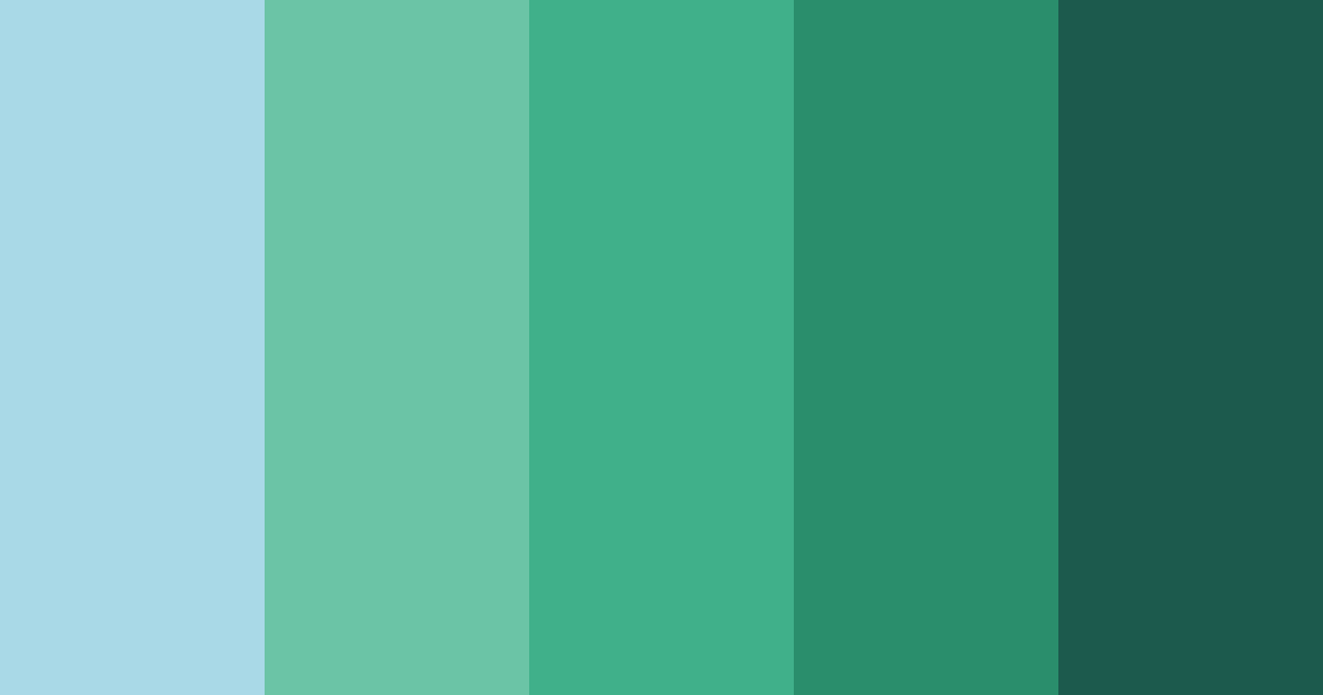 Download aqua serenity color palette PNG image (landscape)