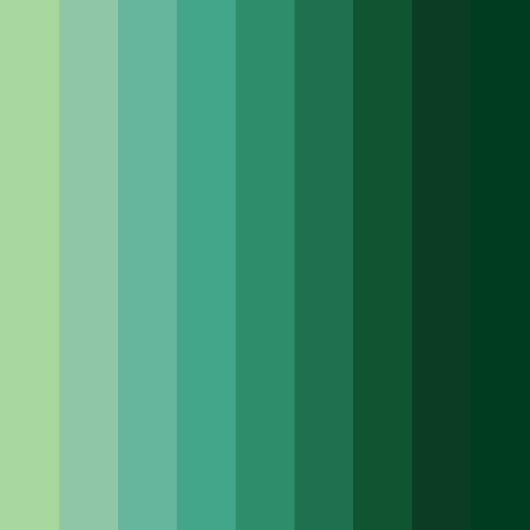 Download tranquil forest depths color palette PNG image (square)