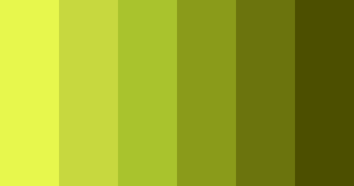 Download shades of green yellow color palette PNG image (landscape)