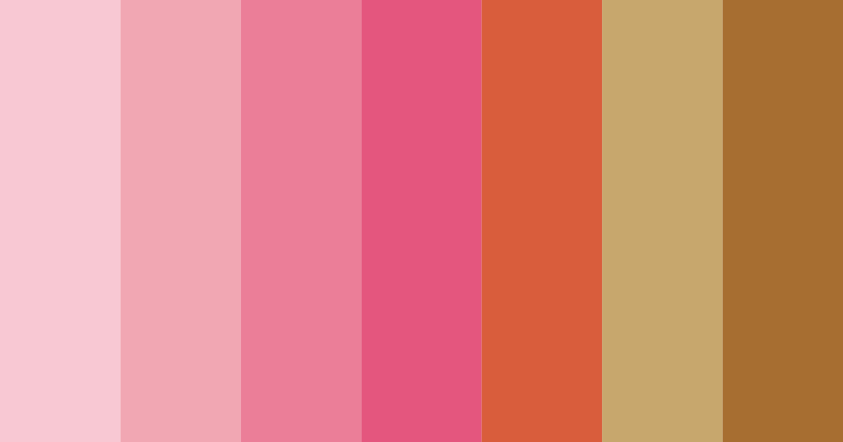 Download pink gold sunset color palette PNG image (landscape)