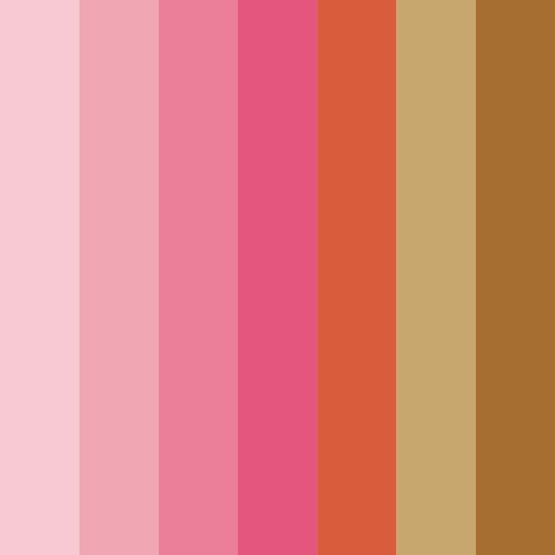 Download pink gold sunset color palette PNG image (square)