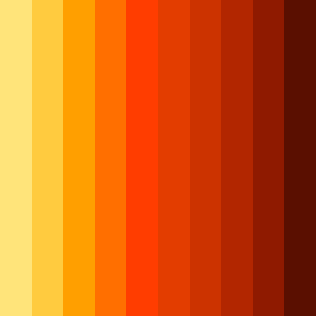 Download fiery yellow color palette PNG image (square)