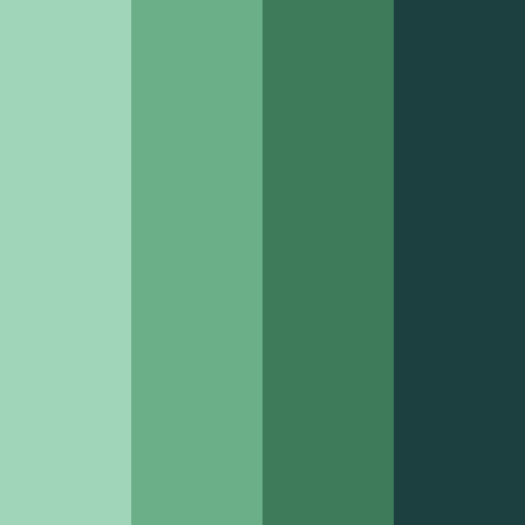 Download shades of hunter green color palette PNG image (square)