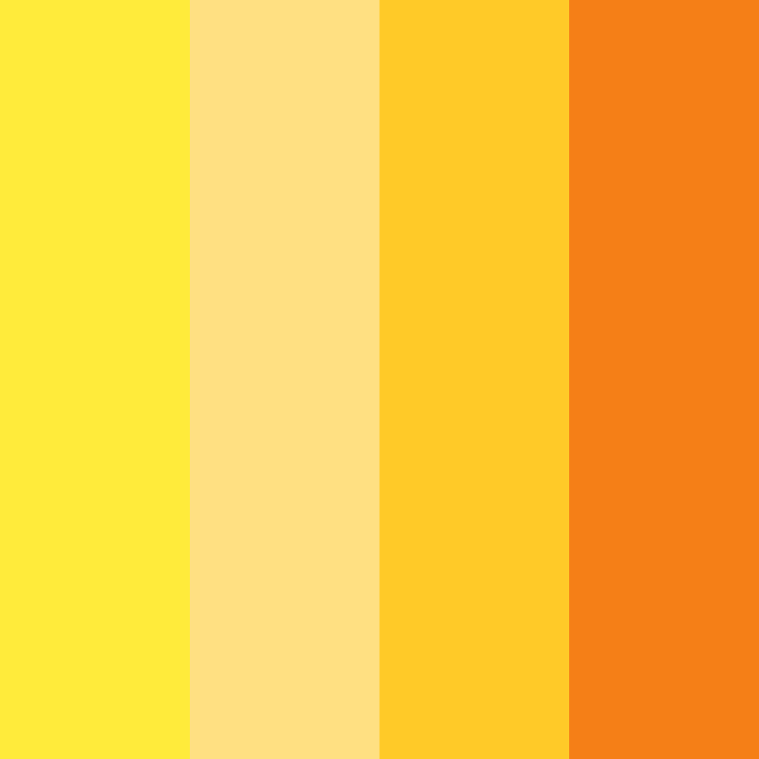 Download yellow sunshine color palette PNG image (square)