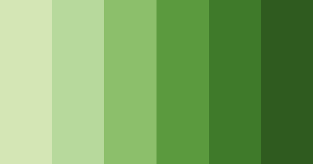 Download shades of olive green color palette PNG image (landscape)