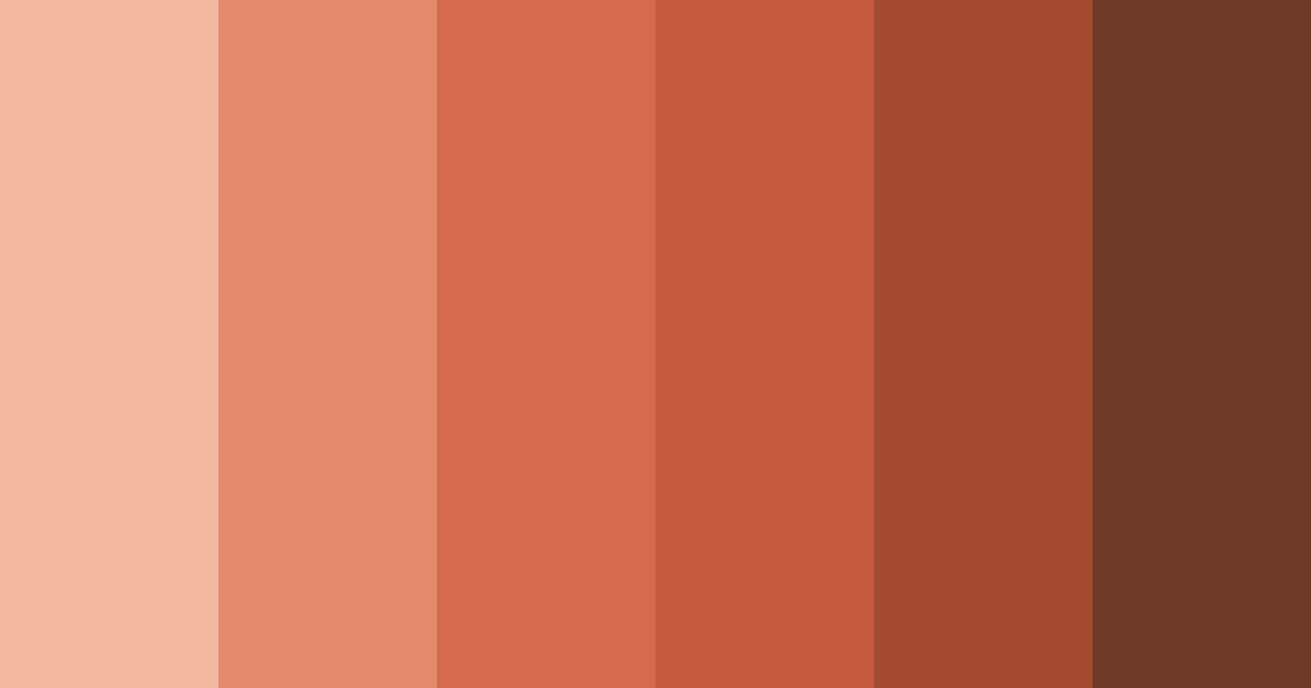 Download terracotta shades color palette PNG image (landscape)