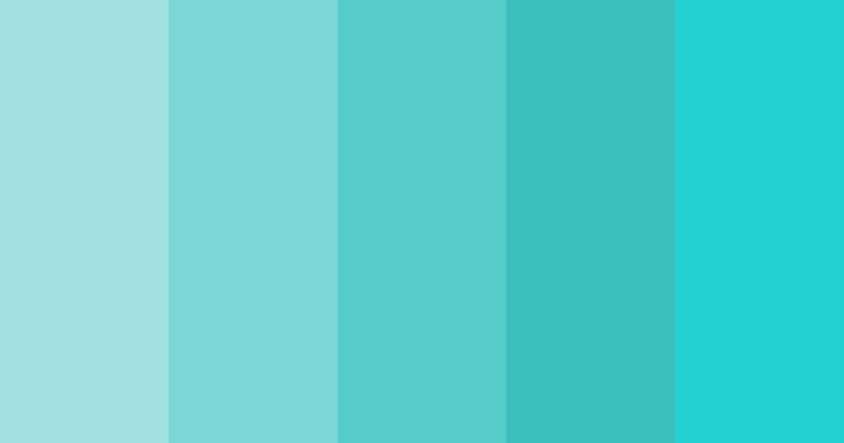 Download turquoise tranquility color palette PNG image (landscape)