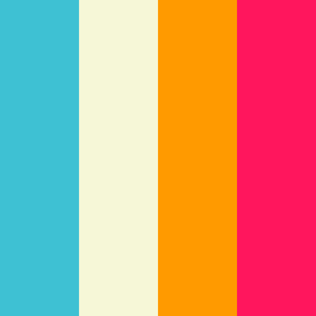 Download coral sunset color palette PNG image (square)