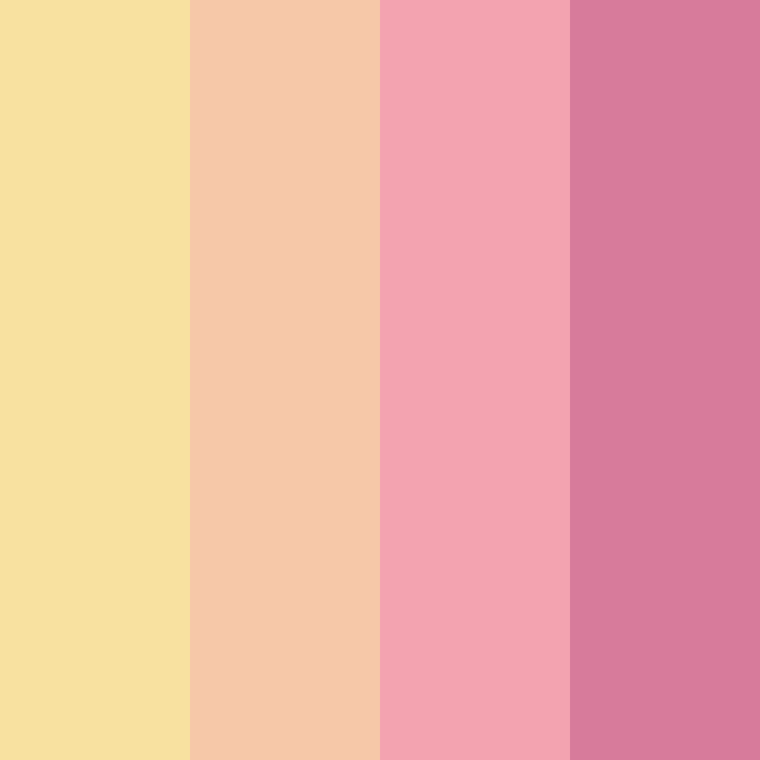 Download blush sunrise color palette PNG image (square)