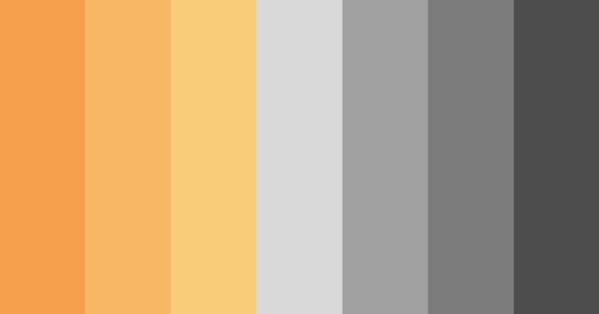Download orange and grey harmony color palette PNG image (landscape)