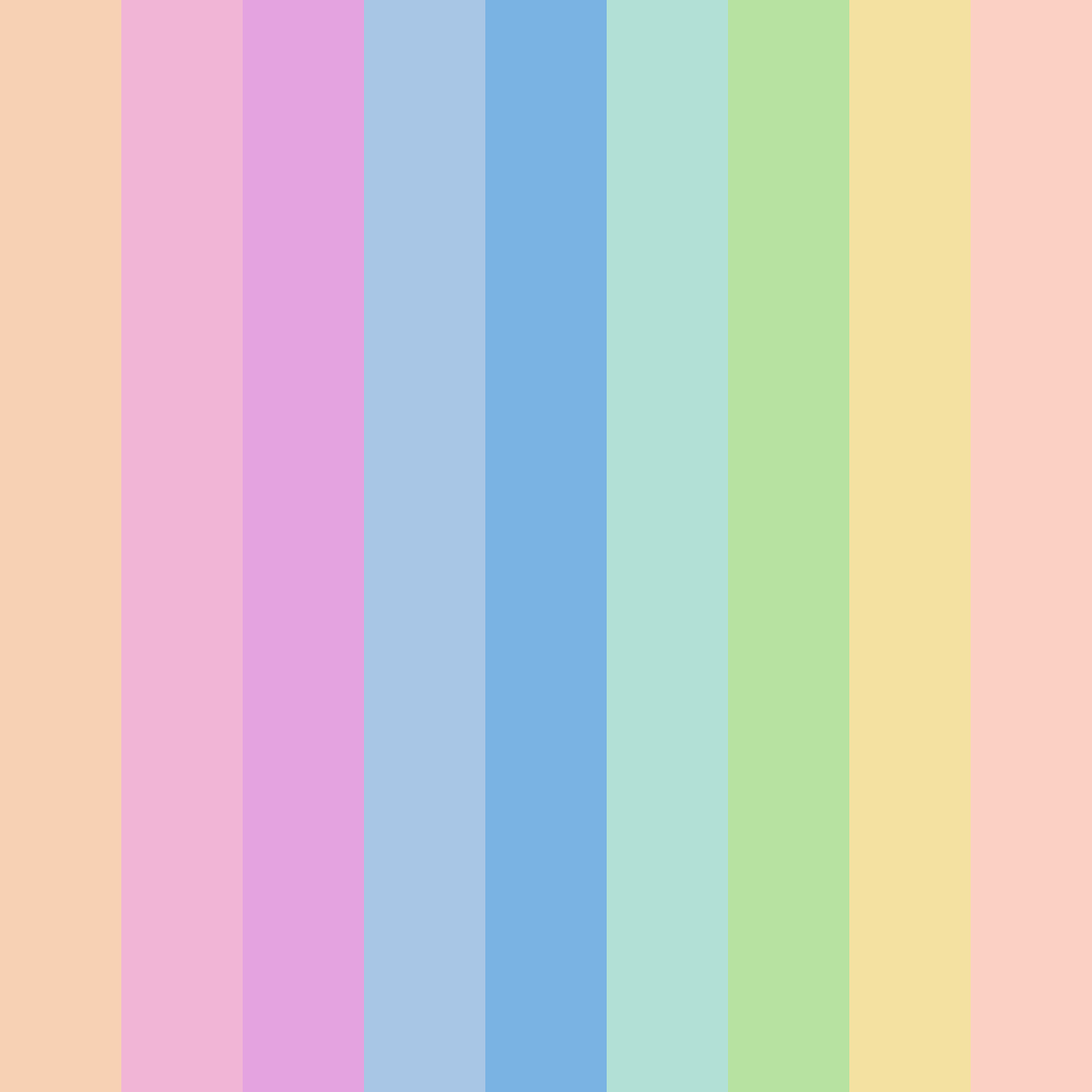 Download whimsical pastels color palette PNG image (square)