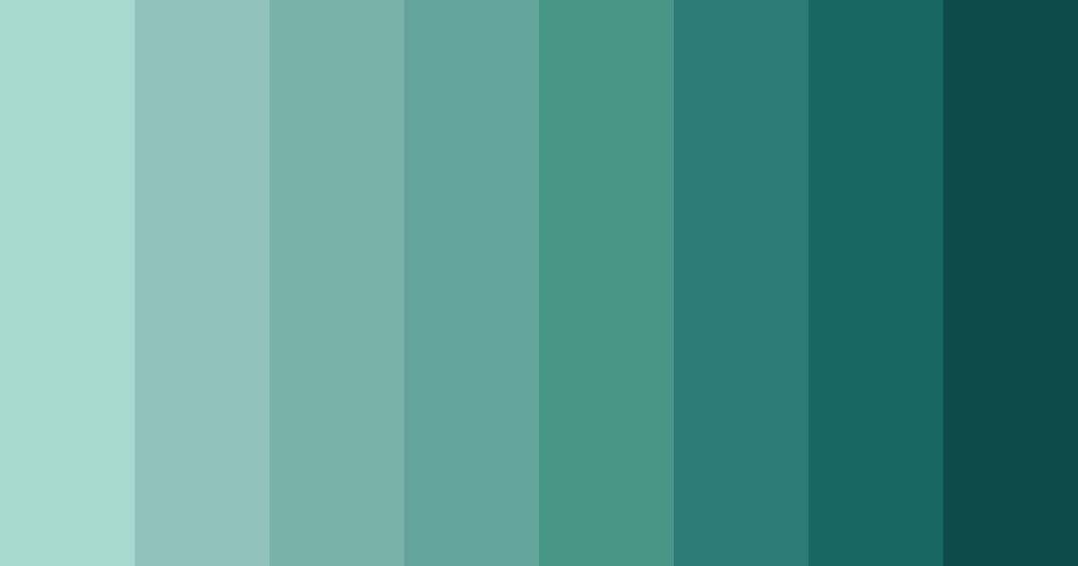 Download tropical teal oasis color palette PNG image (landscape)