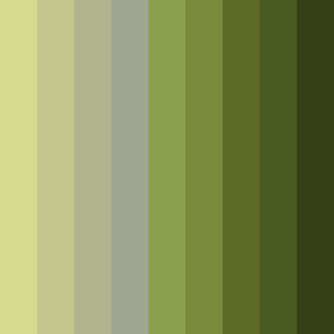 Download whispering forest color palette PNG image (square)