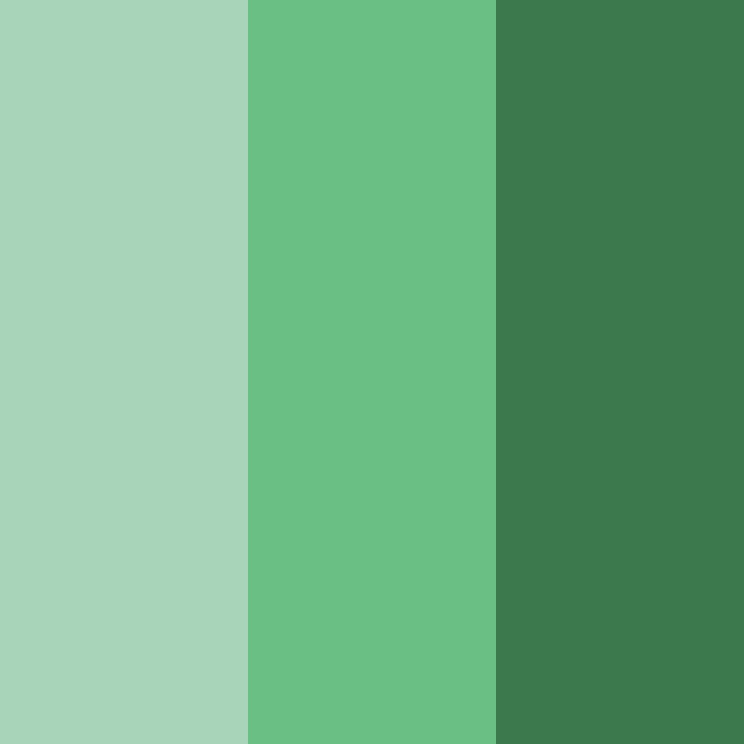 Download dark green shades color palette PNG image (square)