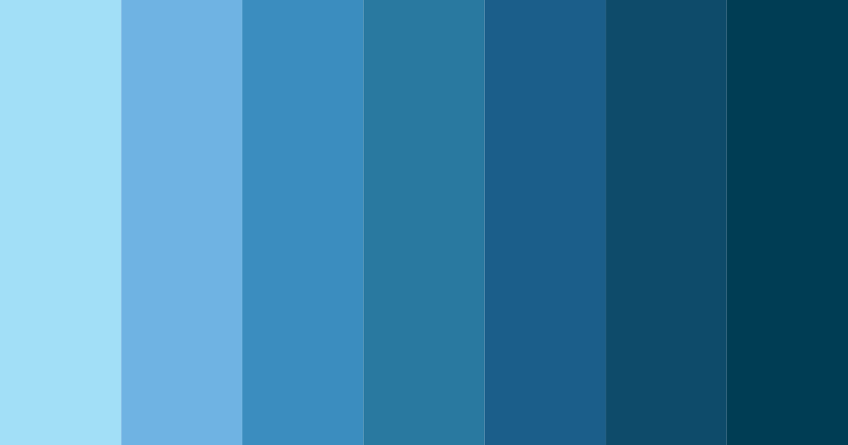 Download blue oceanic color palette PNG image (landscape)