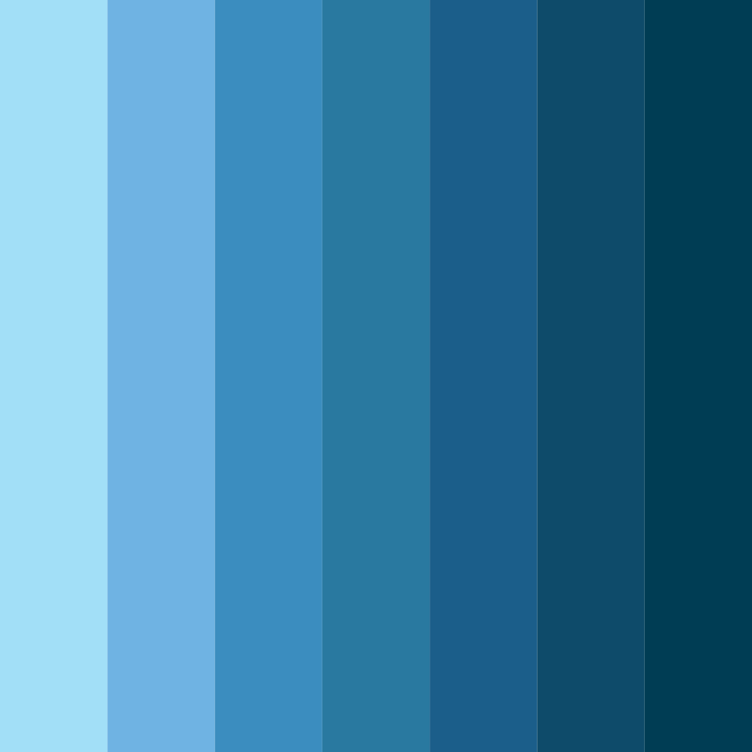 Download blue oceanic color palette PNG image (square)