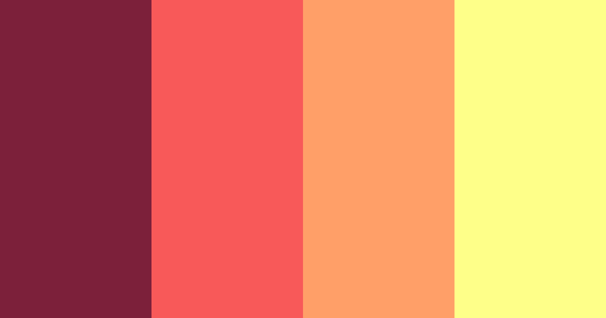 Download coral sunset color palette PNG image (landscape)