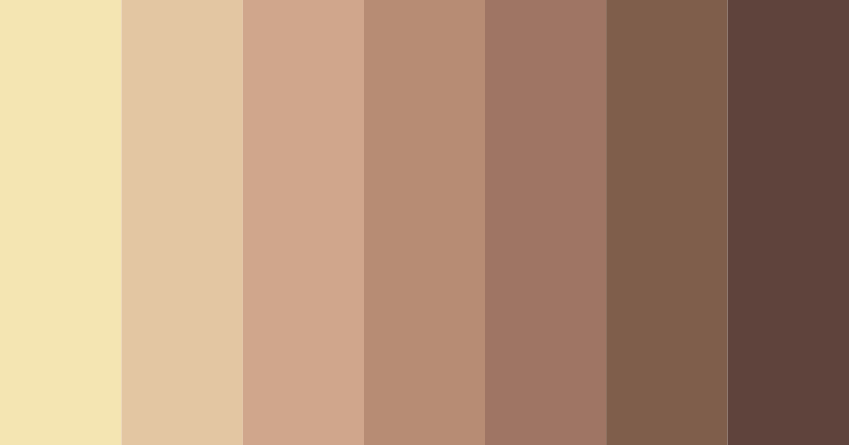 Download brown shades color palette PNG image (landscape)