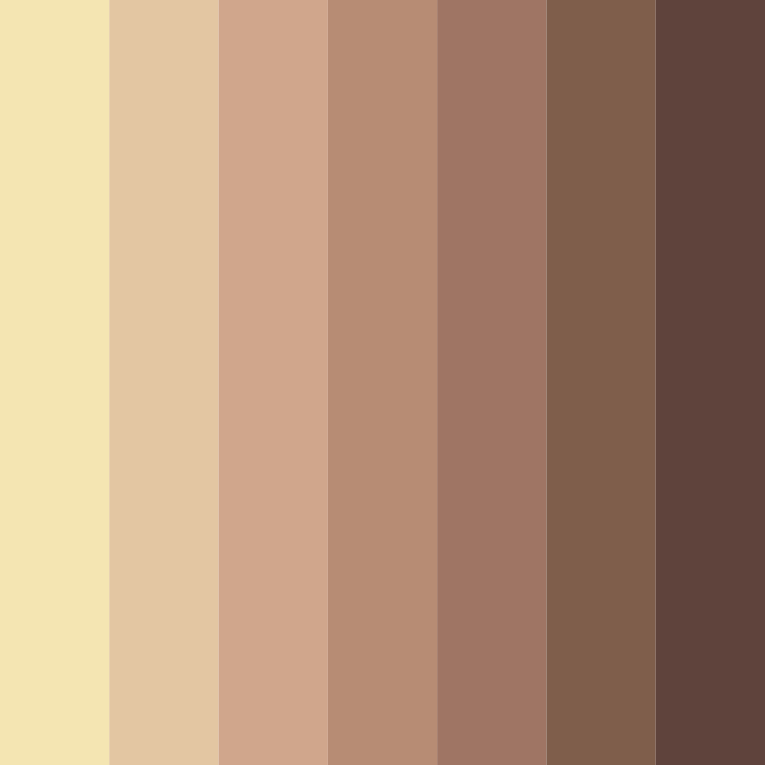 Download brown shades color palette PNG image (square)