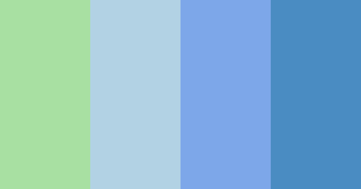 Download shades of blue green color palette PNG image (landscape)